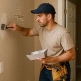Professional handyman in Naples FL repairing interior wall — Hod Handyman Services LLC