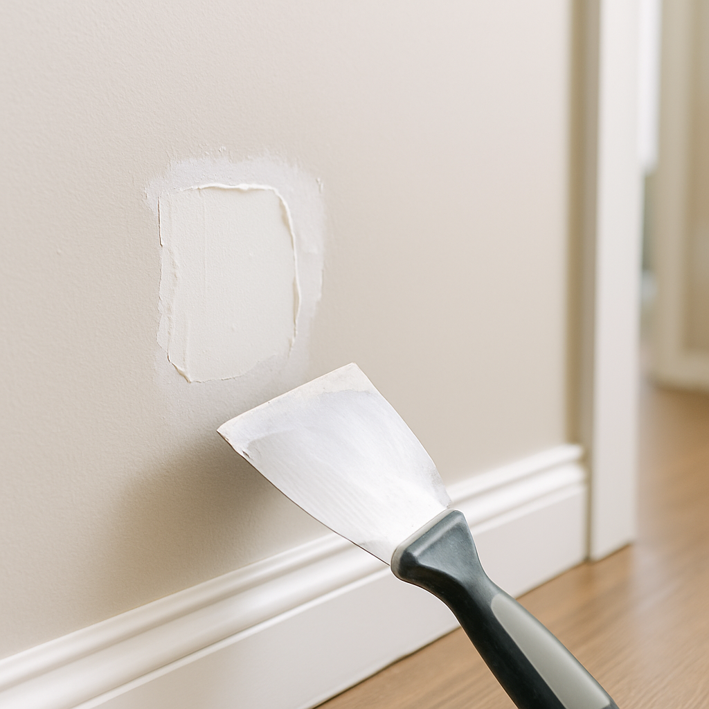 Small handyman wall repair inside a Naples home